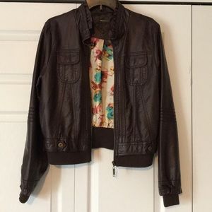 Brown pleather jacket